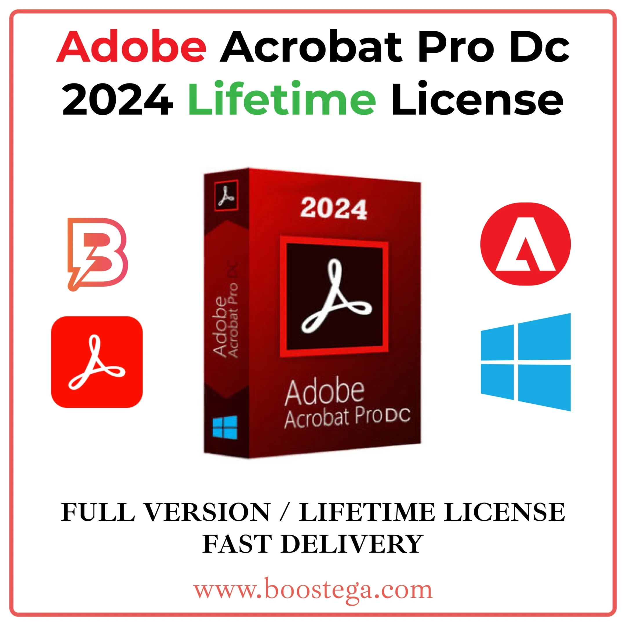 Adobe Acrobat PRO DC 2024 Lifetime | Full Warranty | Boostega