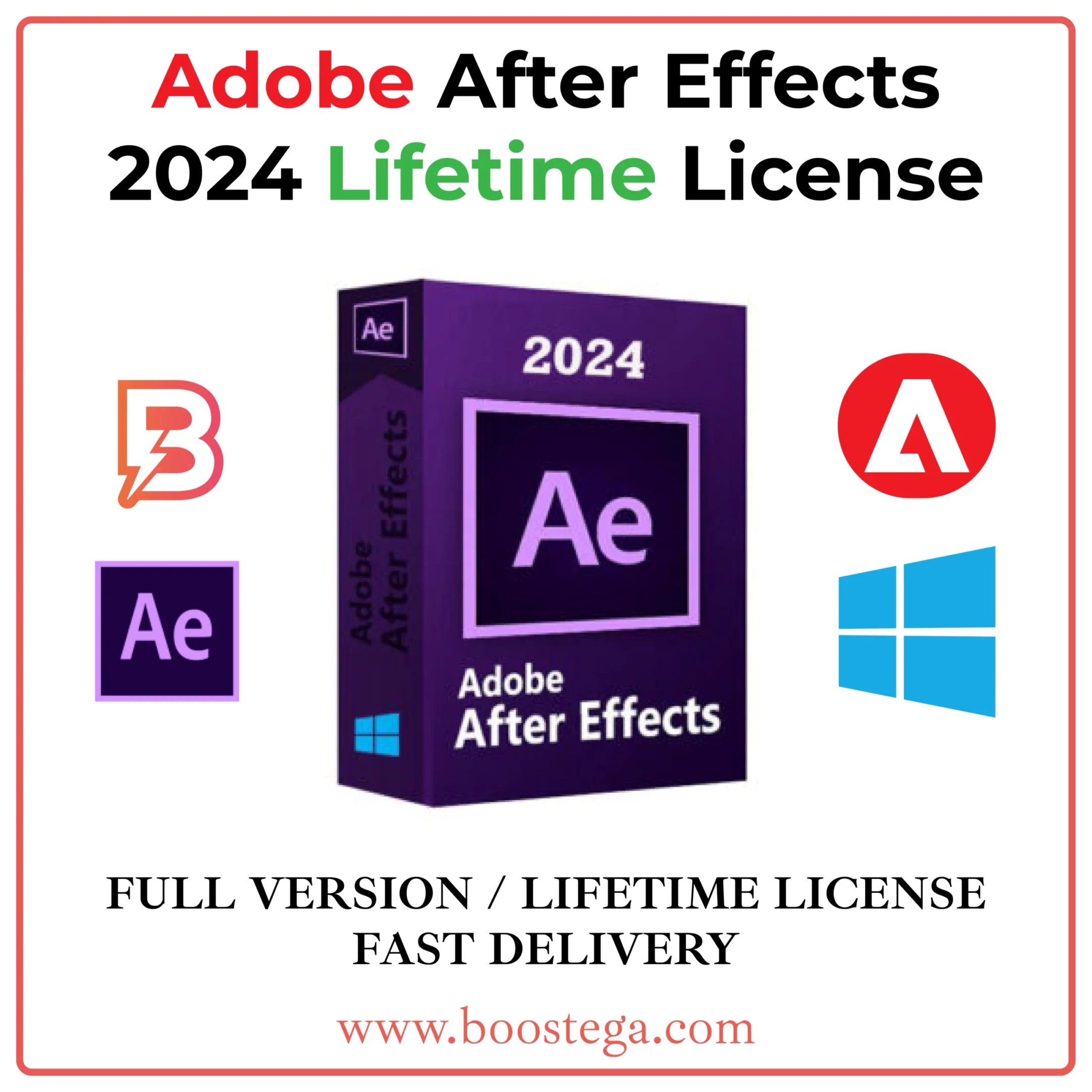 Buy Adobe After Effects 2024 Lifetime | Full Warranty | Boostega